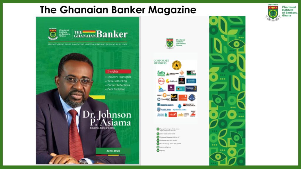 Front and Back Page of the Ghanaian Banker Magazine